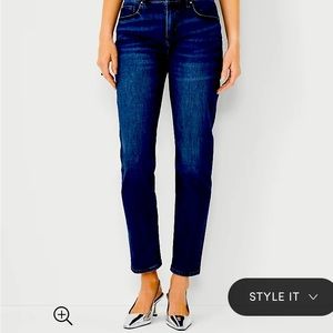 Ann Taylor Dark Denim Mid-Rise Jeans Size 8 NWT